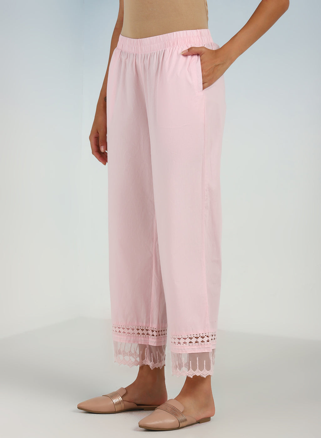 Buy Aaru Collection Women's Rayon Palazzo Pant Pink Color (Size L) at  Amazon.in